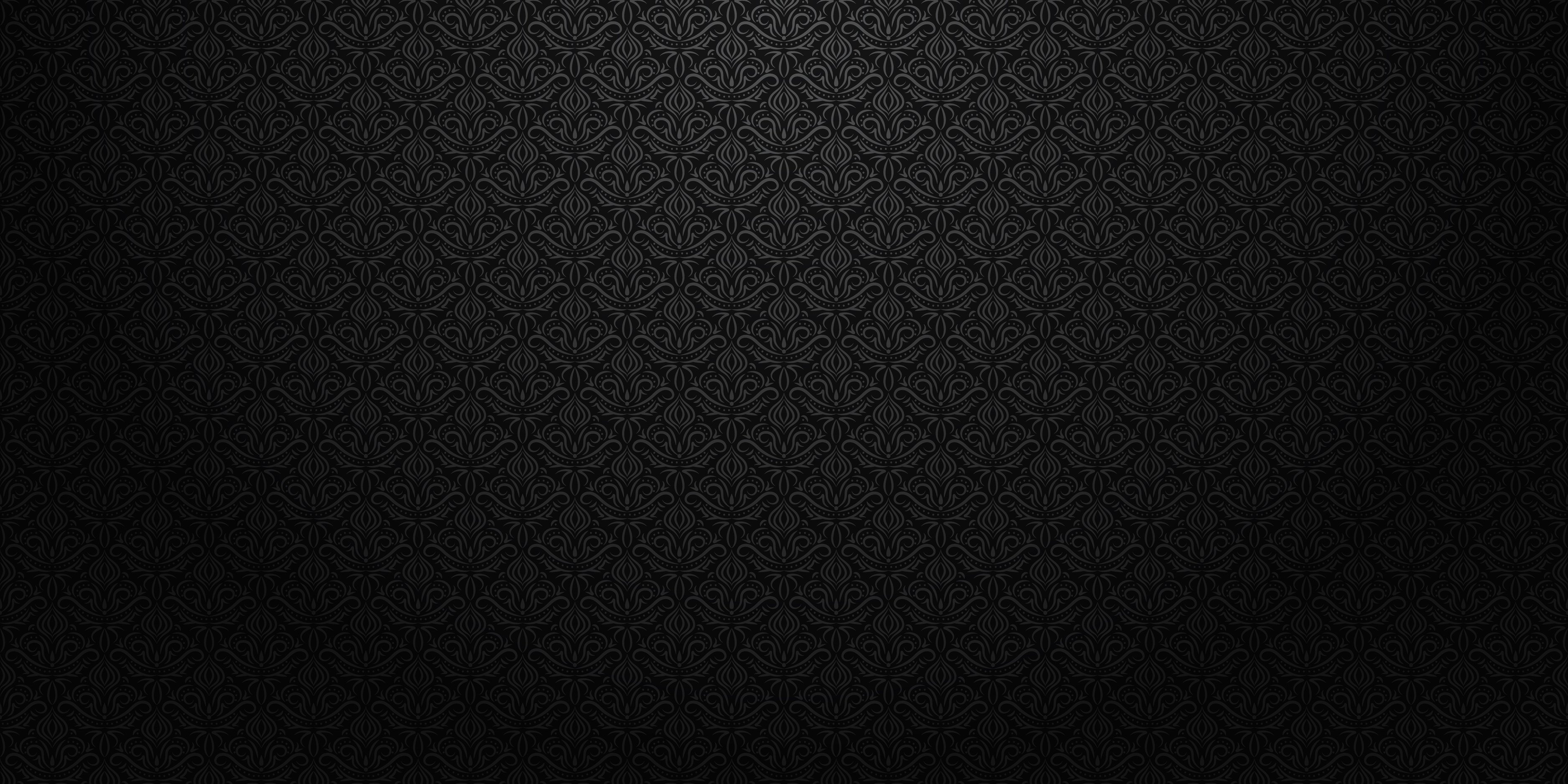 Seamless Victorian Pattern Dark Black Texture